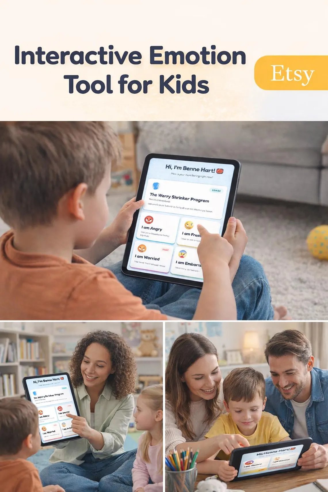Teacher using 10 Emotions Program with children