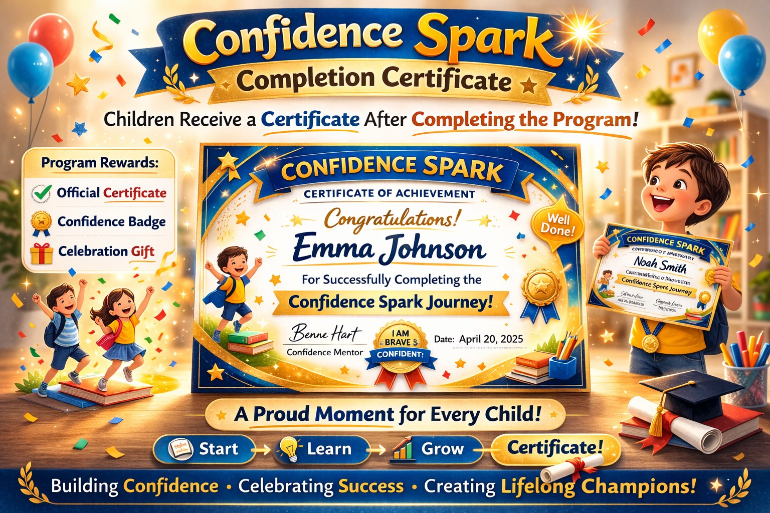 Confidence Spark Certificate of Achievement