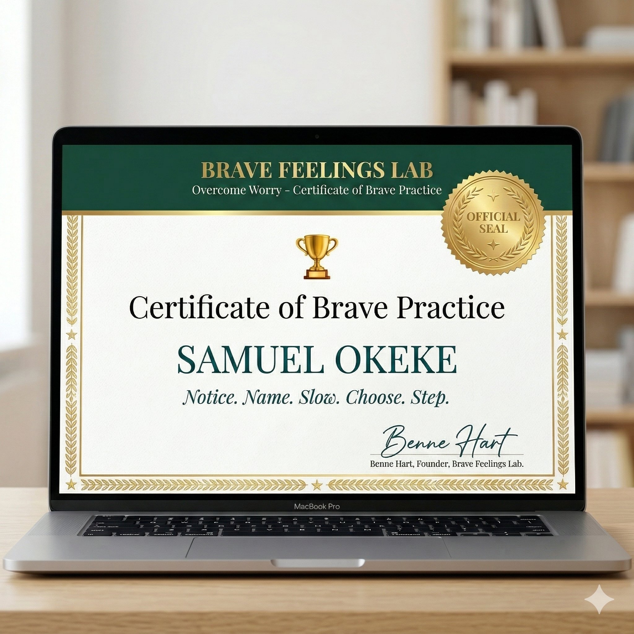 Program screen — brave step selection