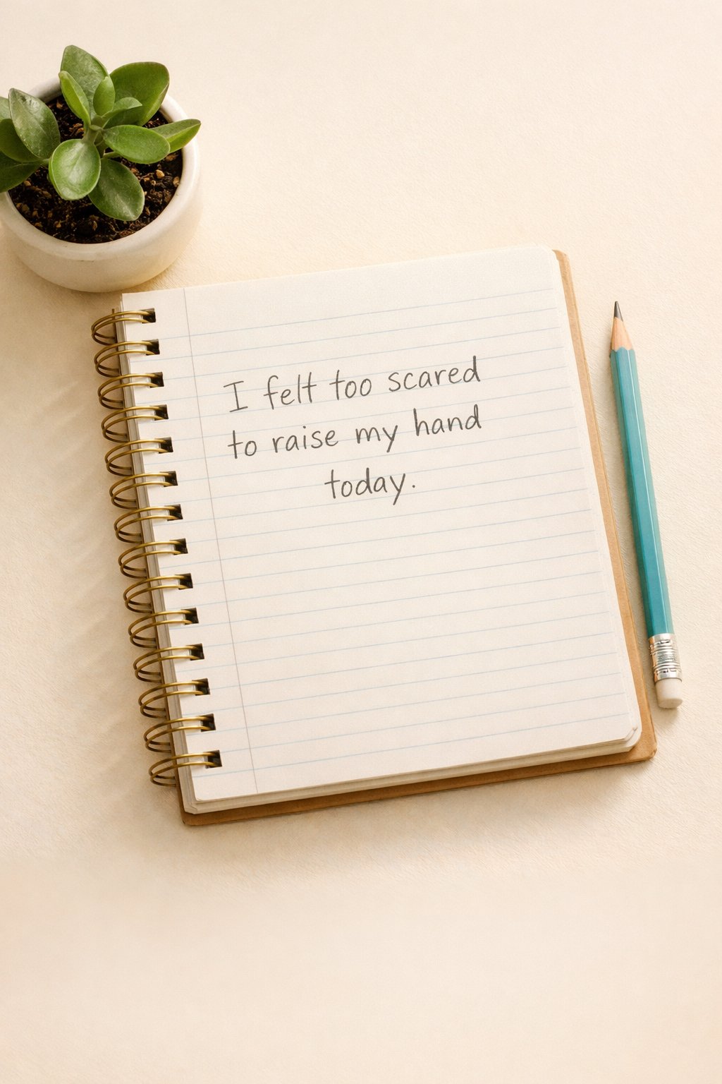 I felt too scared to raise my hand today